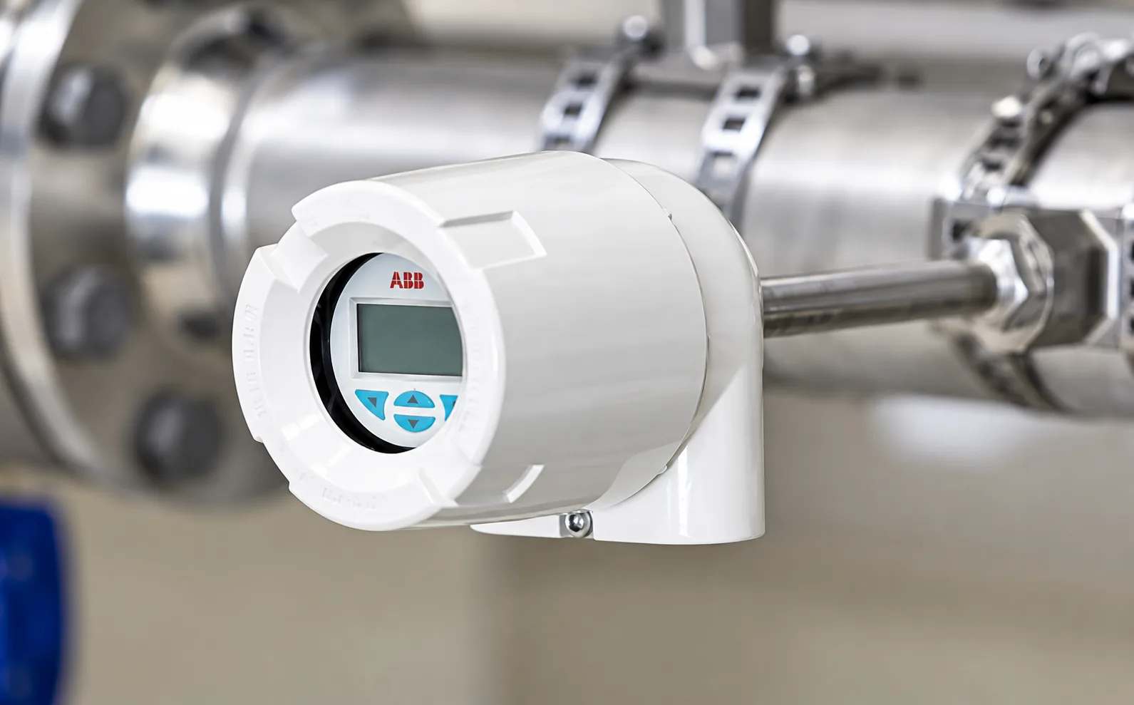 ABB transmitter on stainless steel piping